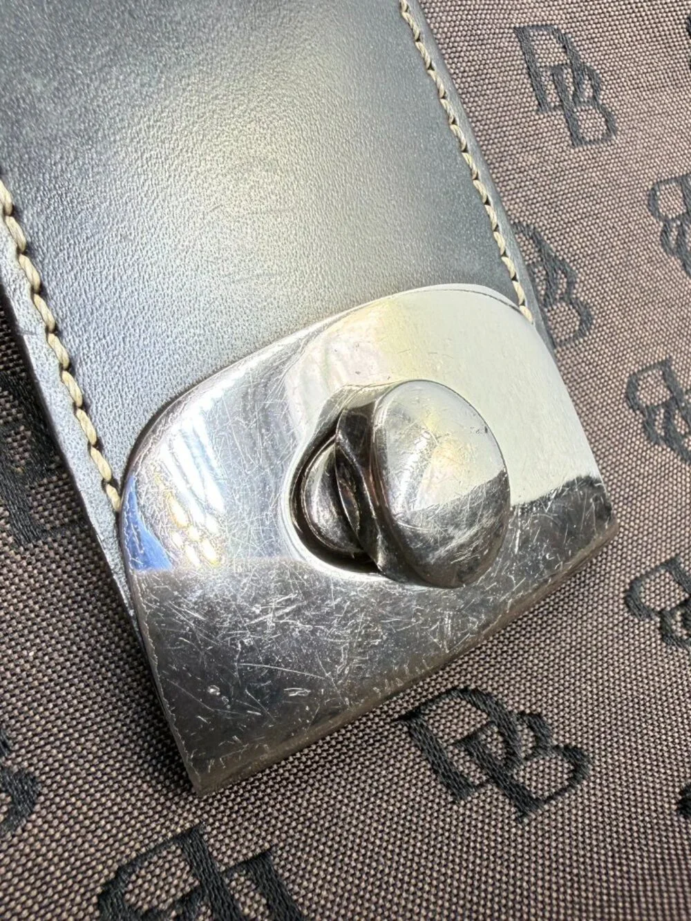 Vintage Dooney & Bourke Signature Black Hobo Bag
